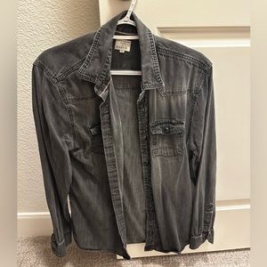 Men’s Denim Shirt, M, Vintage Black
